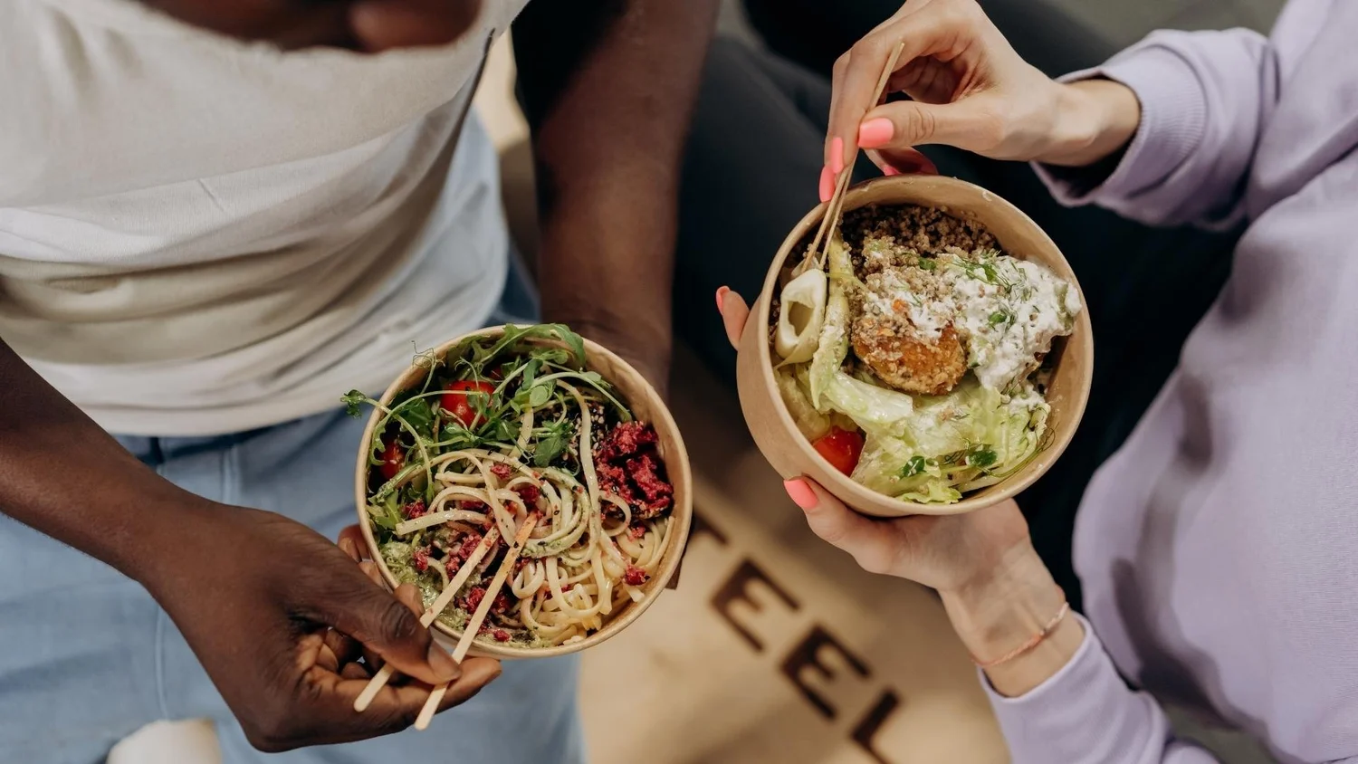 Sharing bowls of real food